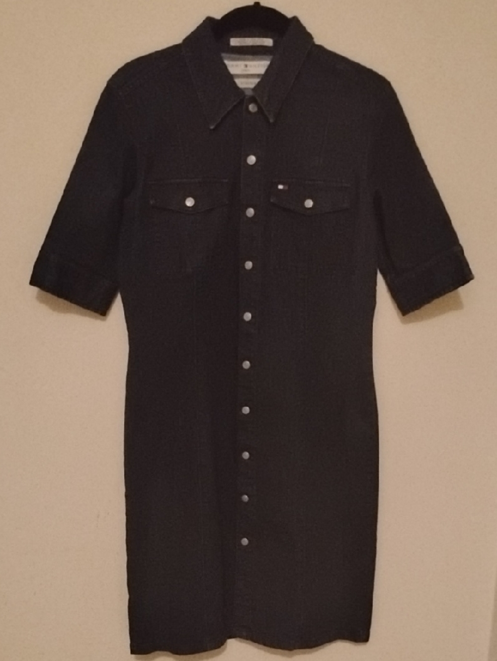 Tommy Hilfiger Vintage Short Sleeve Denim Stretch Dress Size 6